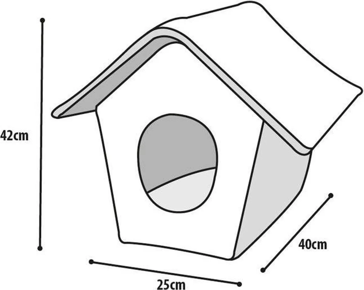 Flamingo Cathome Kattenkussen Bruin - 20x44x34cm