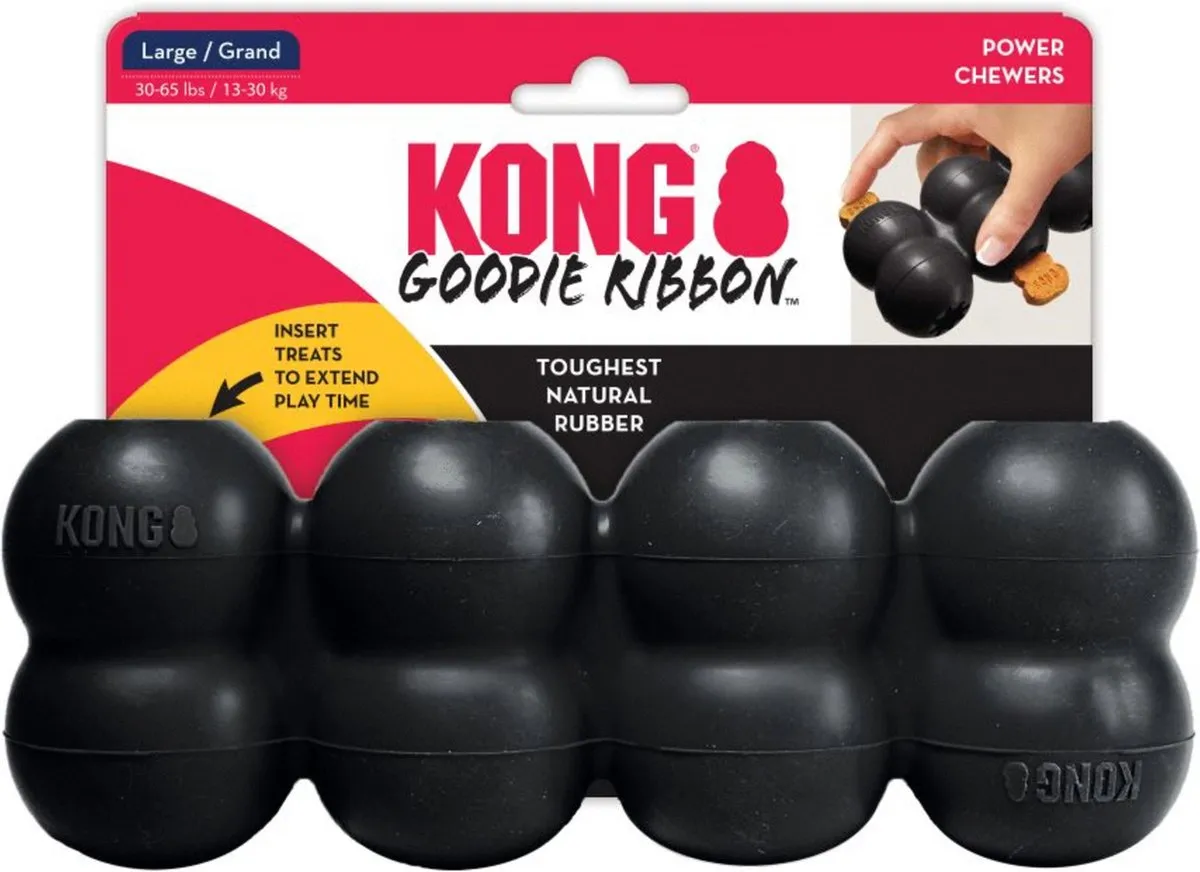 KONG Extreme Goodie Ribbon - 21,5x8,5x5,5cm Zwart