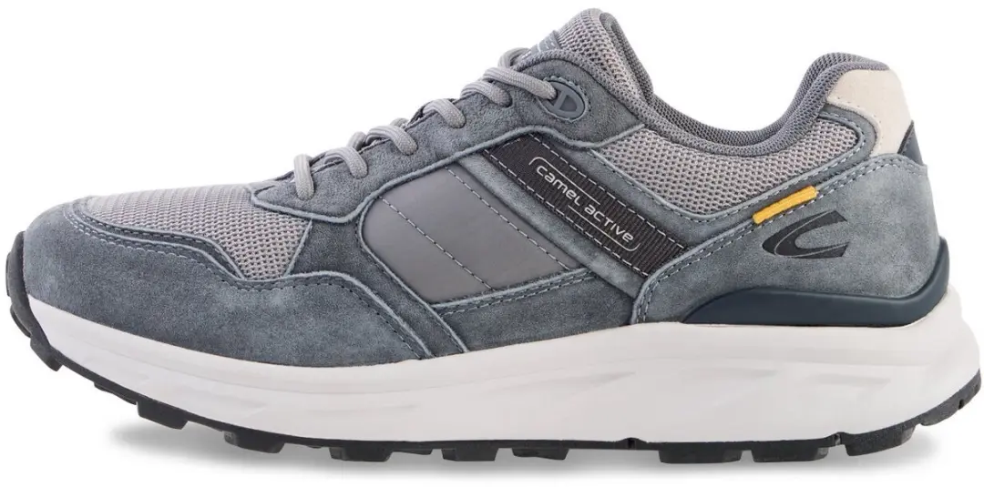 camel active Sneaker van nubuck en textielmix met comfortabele zool