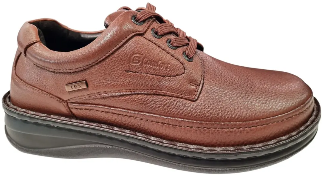 G Comfort Cognac Hertenleren Heren Veterschoenen