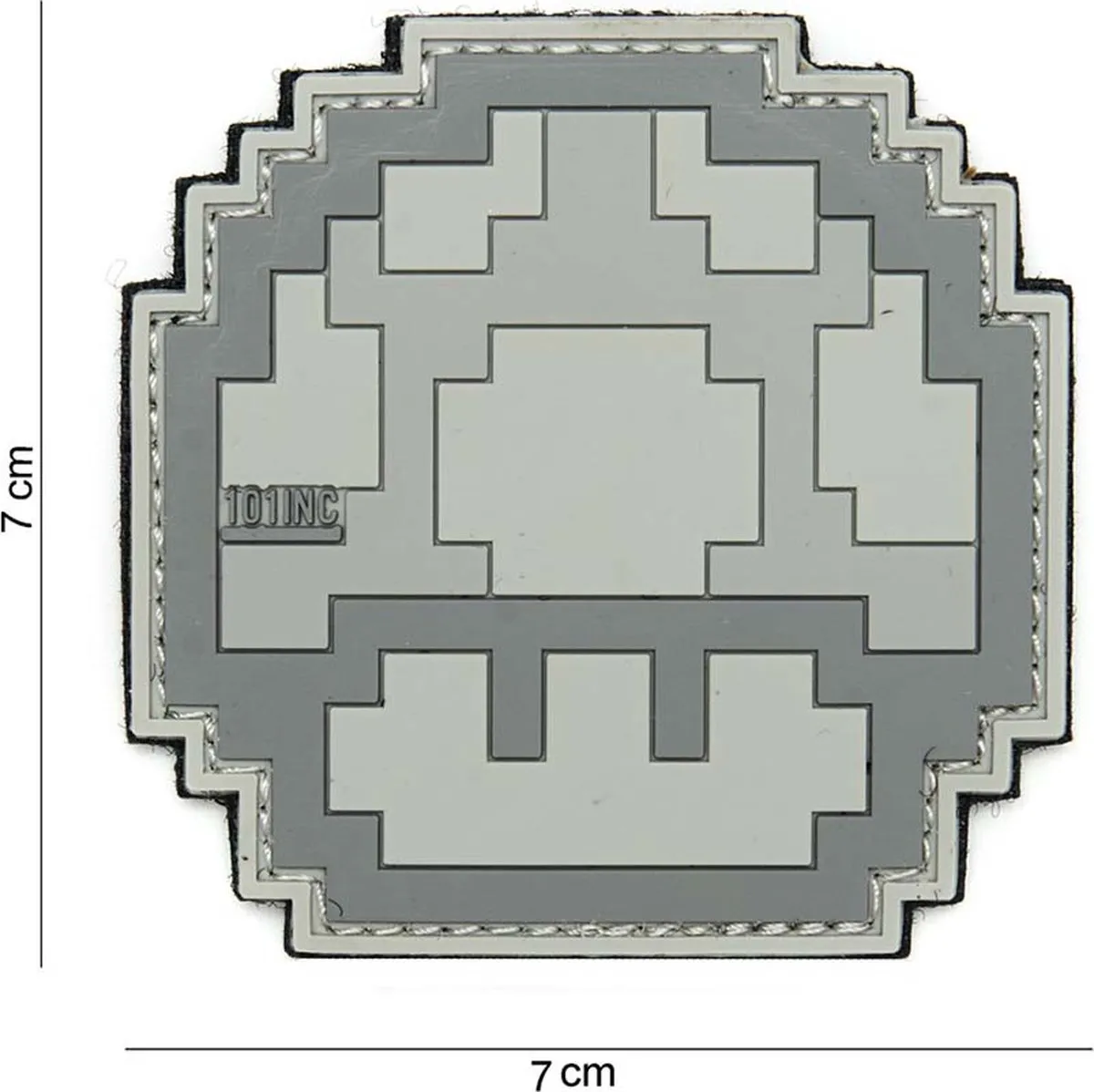 101 Inc Embleem 3D Pvc Mushroom Grijs 14057