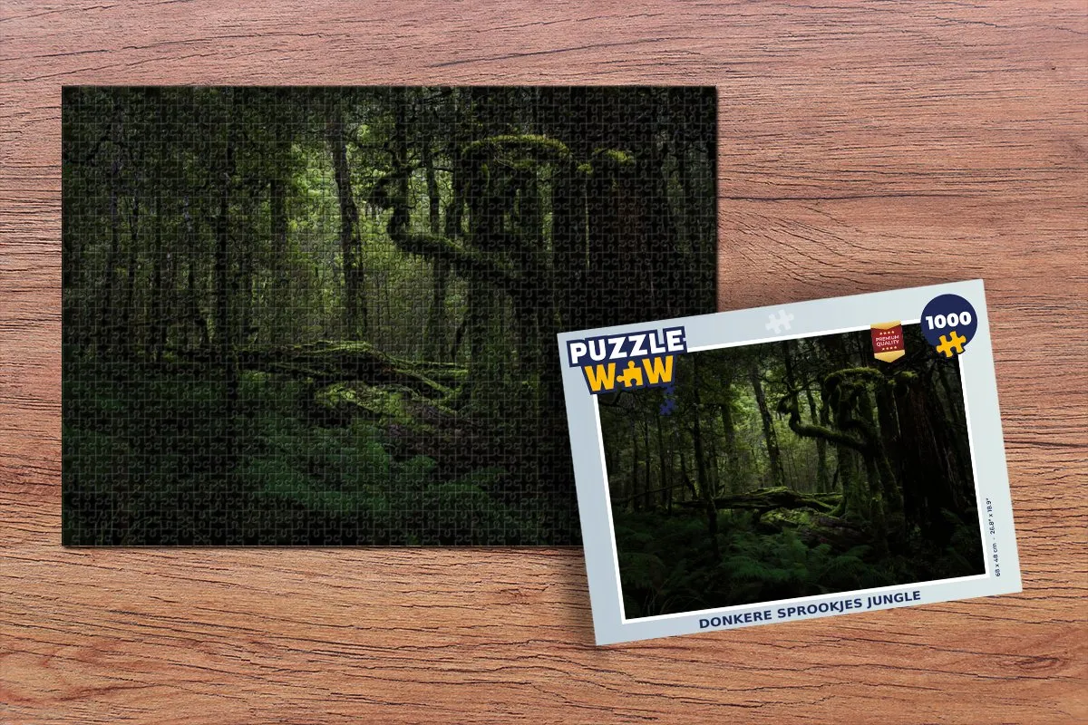 PuzzleWow Donkere Sprookjes Jungle Legpuzzel 1000 Stuks - Multicolor