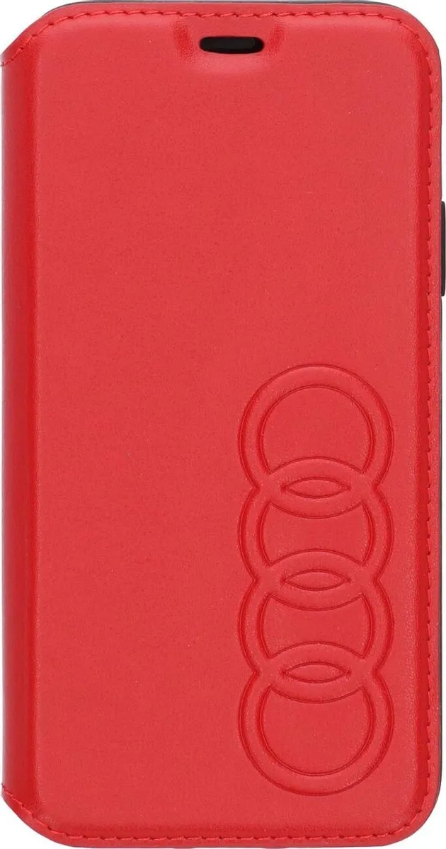 Audi iPhone Xs/X Hoesje - Effen Rood - Kunstleer - 2 Stuks - afbeelding 6 van 6