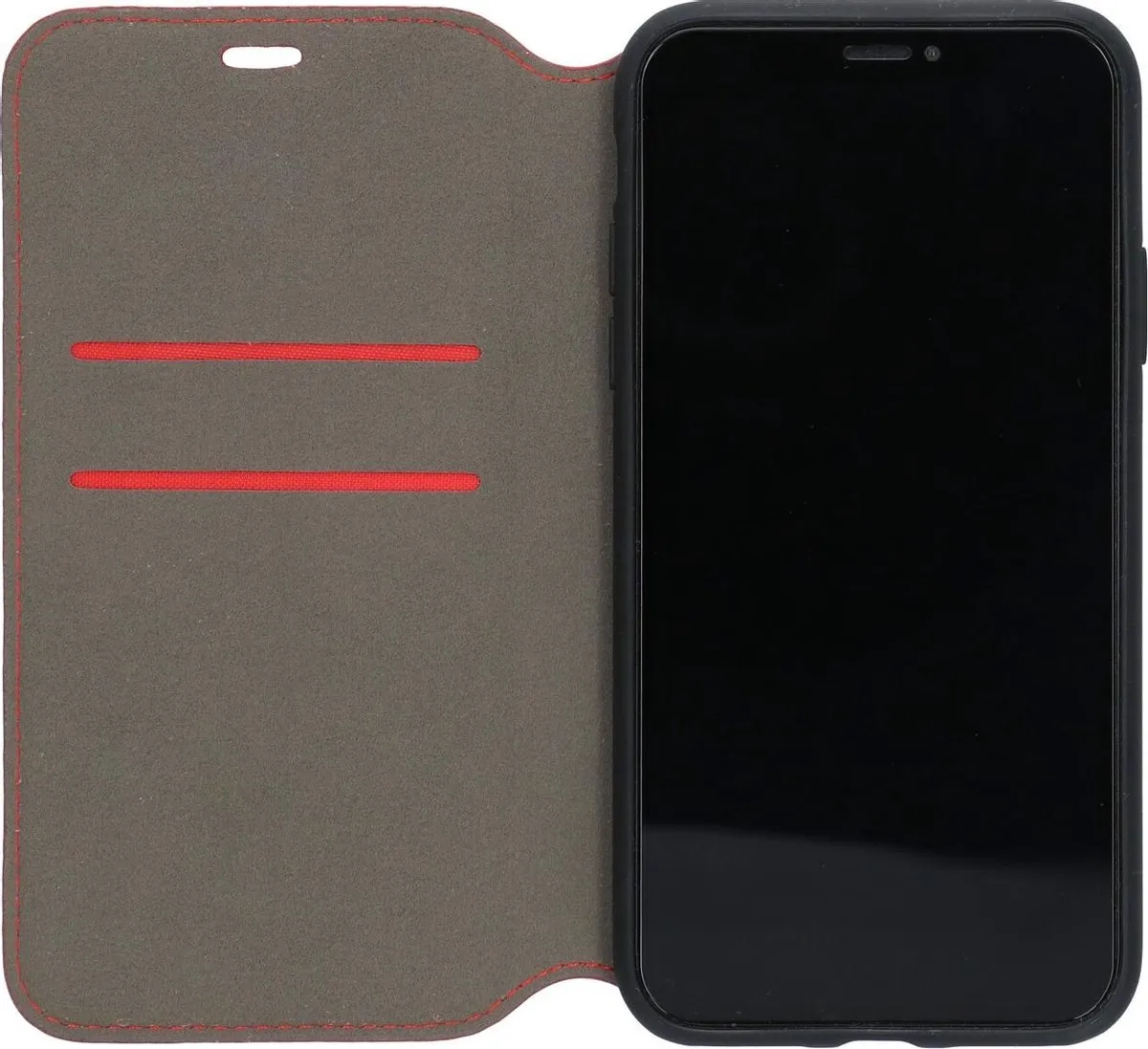 Audi iPhone Xs/X Hoesje - Effen Rood - Kunstleer - 2 Stuks