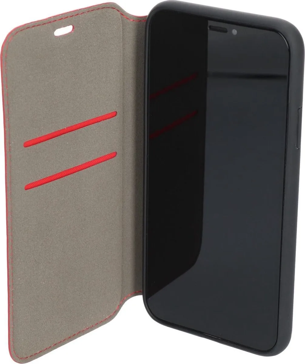 Audi iPhone Xs/X Hoesje - Effen Rood - Kunstleer - 2 Stuks