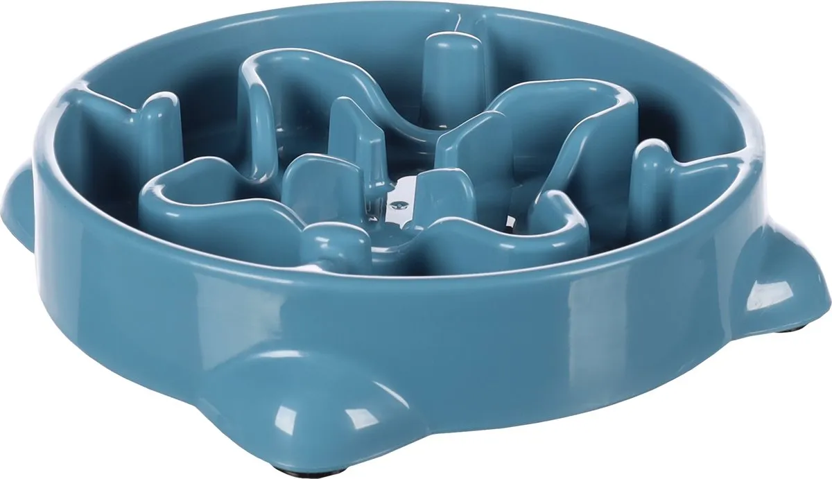 Flamingo Anti Schrokbak Hond Slow Feeder Ø21,5cm 800ml - Petrol
