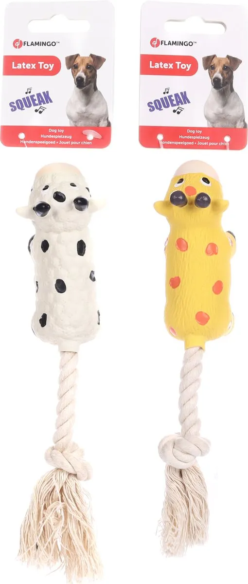 Flamingo Sjan Hs Latex Speelgoedhond - 21cm - Assortiment
