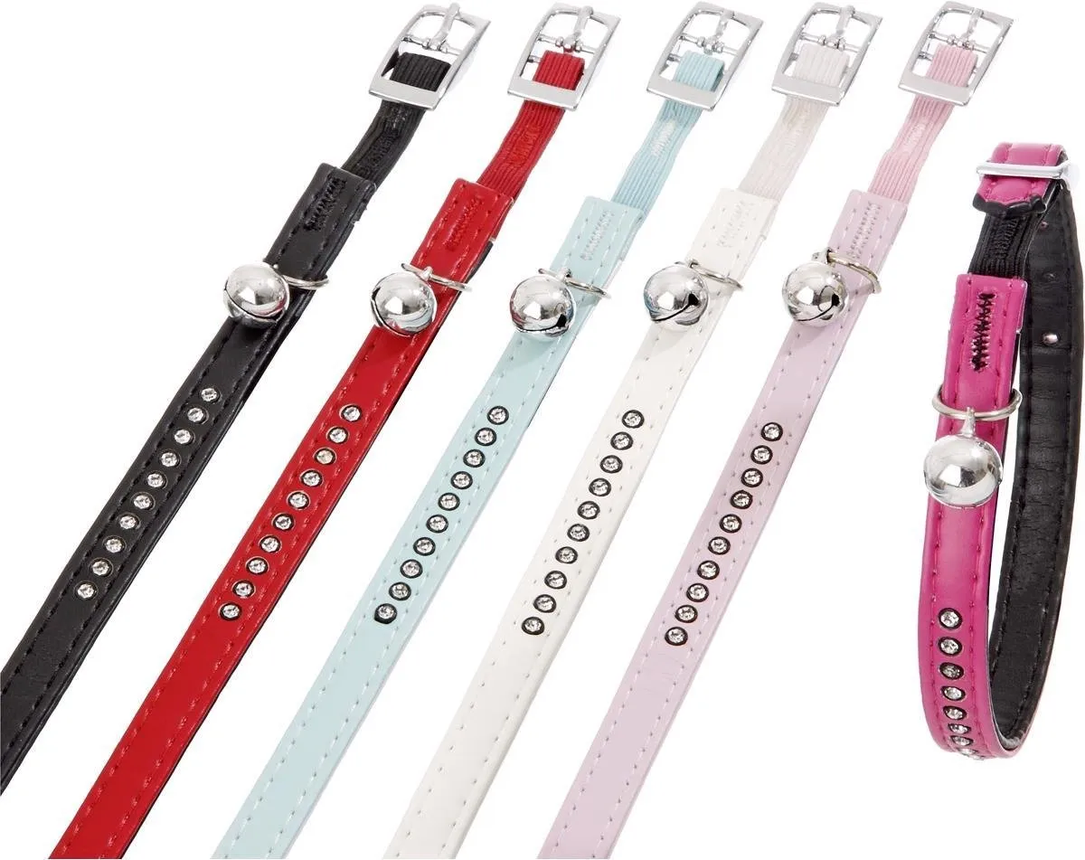 Flamingo Monte Carlo Halsband Kat - Lichtblauw M 22-25cm