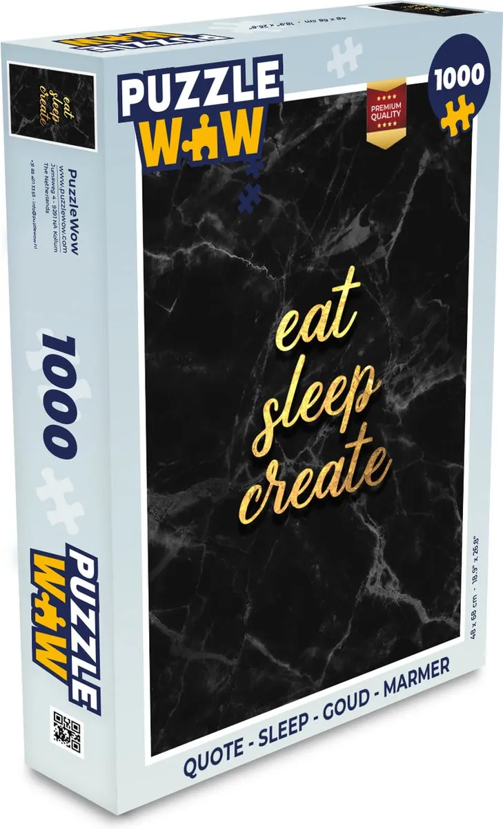 PuzzleWow Quote Sleep Legpuzzel 1000 Stuks