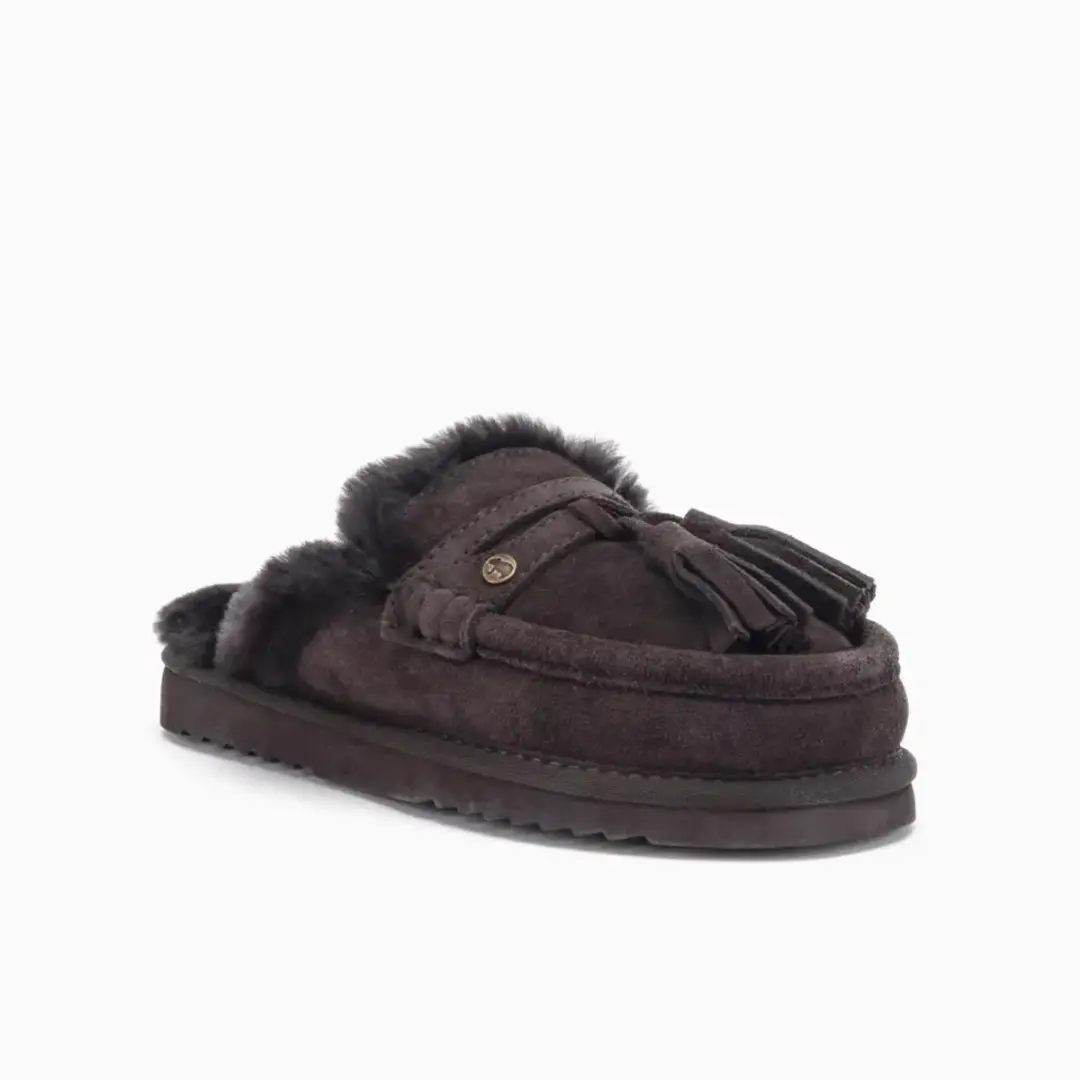 Warmbat Temora Suede tassels Dames Sloffen