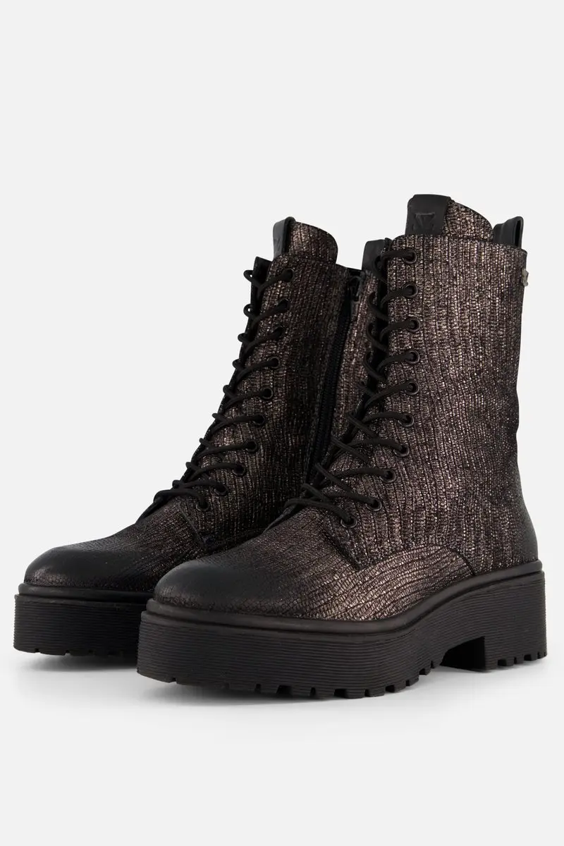 Nanine Dames Boots Leer Grijs