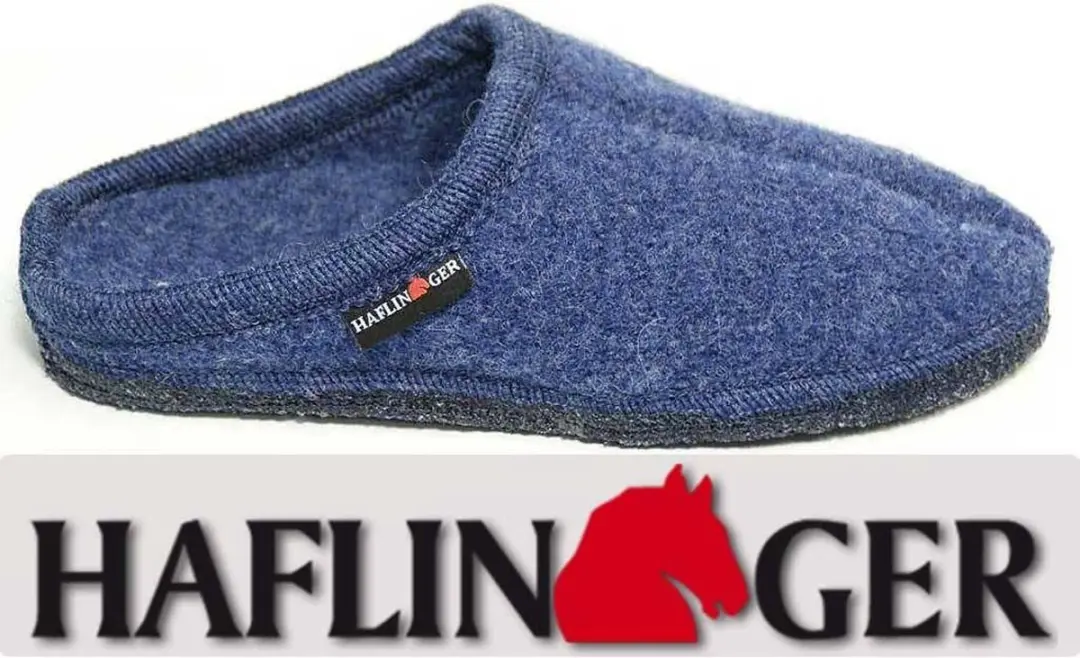 Haflinger Alaska Jeans Pantoffels 39 - Blauw