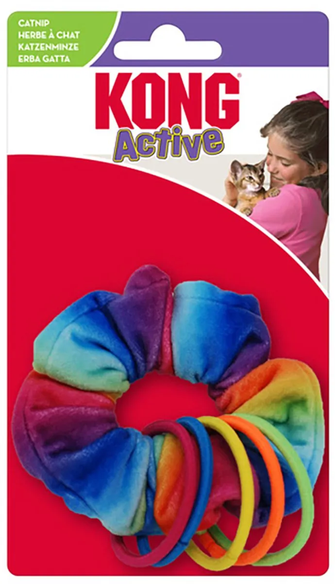 KONG Active Scrunchie Kattenspeeltje 8,8cm - Regenboog