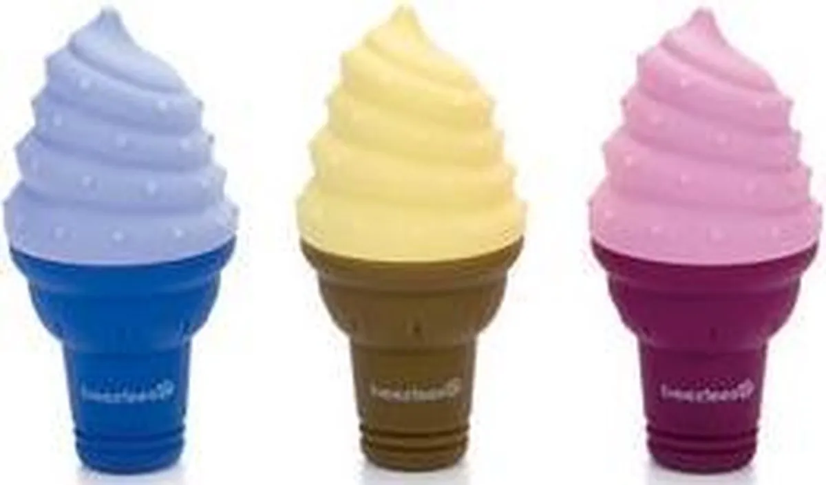 Beeztees Fill-n-Freeze IJshoorntjes - 1 Stuk - Blauw/Geel/Roz - afbeelding 3 van 3