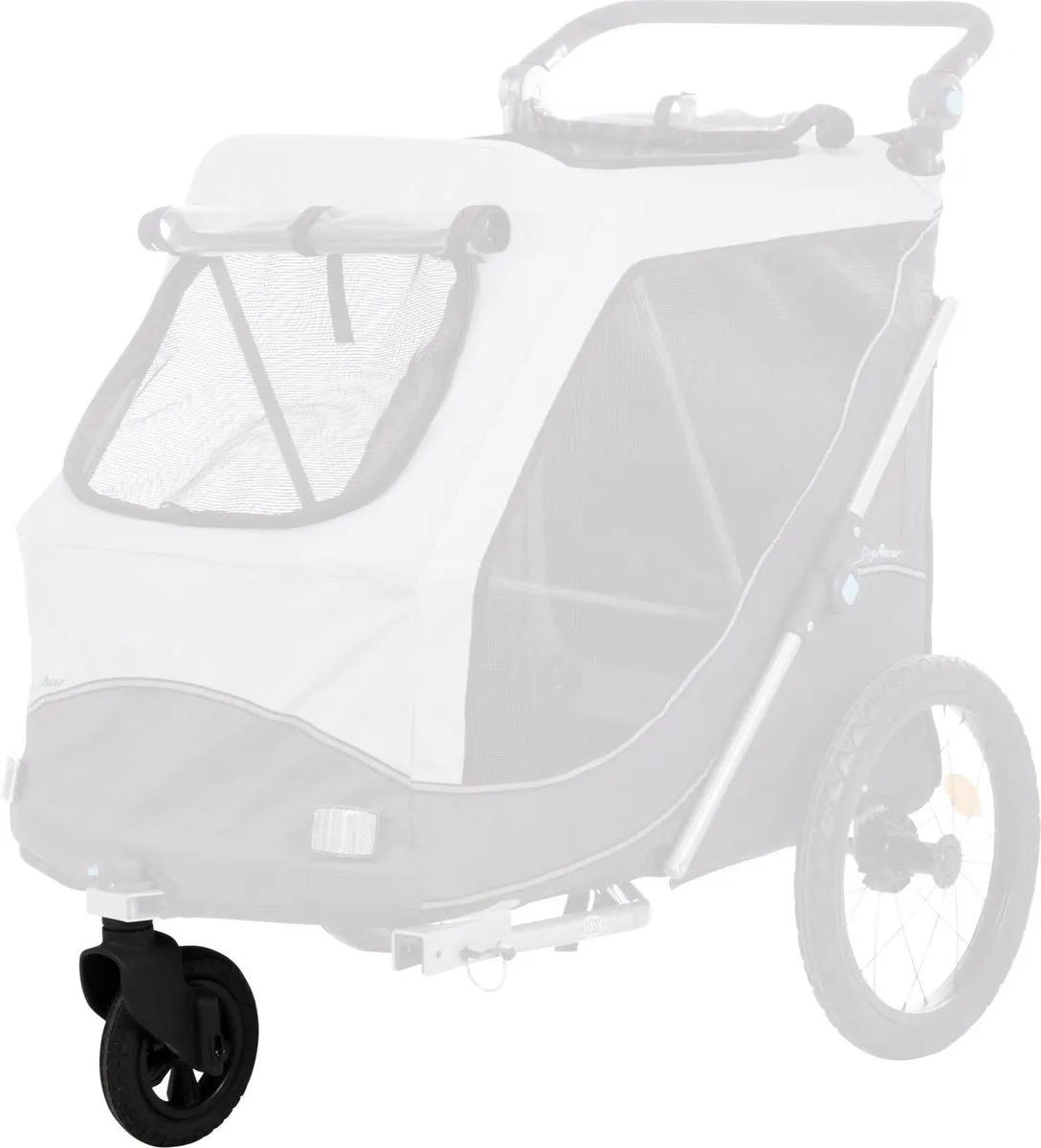 Trixie Jogging Wiel voor Fietskar - Zwart/Grijs