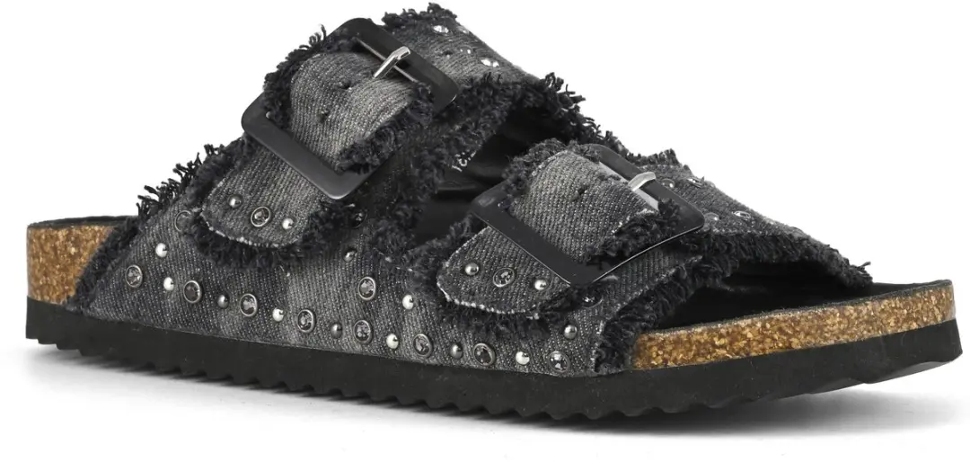 Colors of California Sandalen zwart Denim
