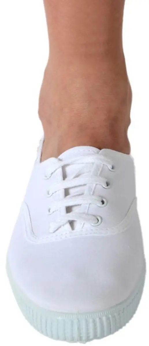 Victoria 1915 Anglaise Toile Trainers Wit - afbeelding 6 van 6