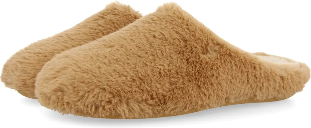 Hot Potatoes Furry Sloffen Dames Beige 41