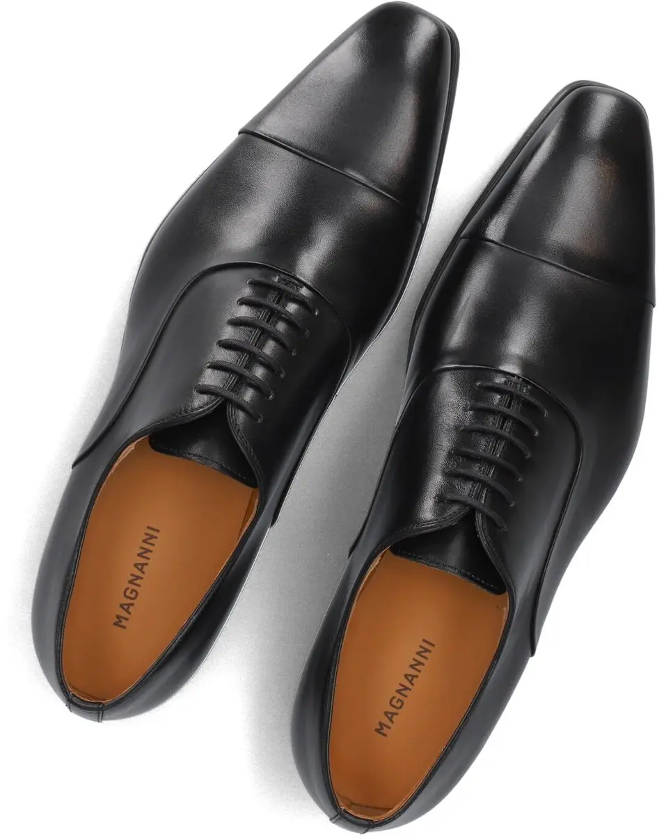 Magnanni 23807 Nette schoenen - Veterschoenen - Heren - Zwart - Maat 41,5