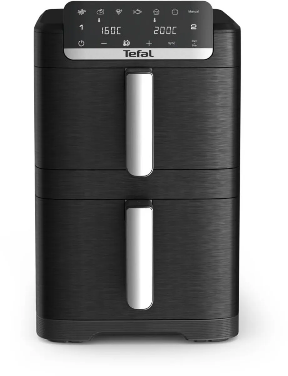 Tefal Easy Fry Crispy Stack EY7528 Dubbele Airfryer 10L - 2700W - Zwart