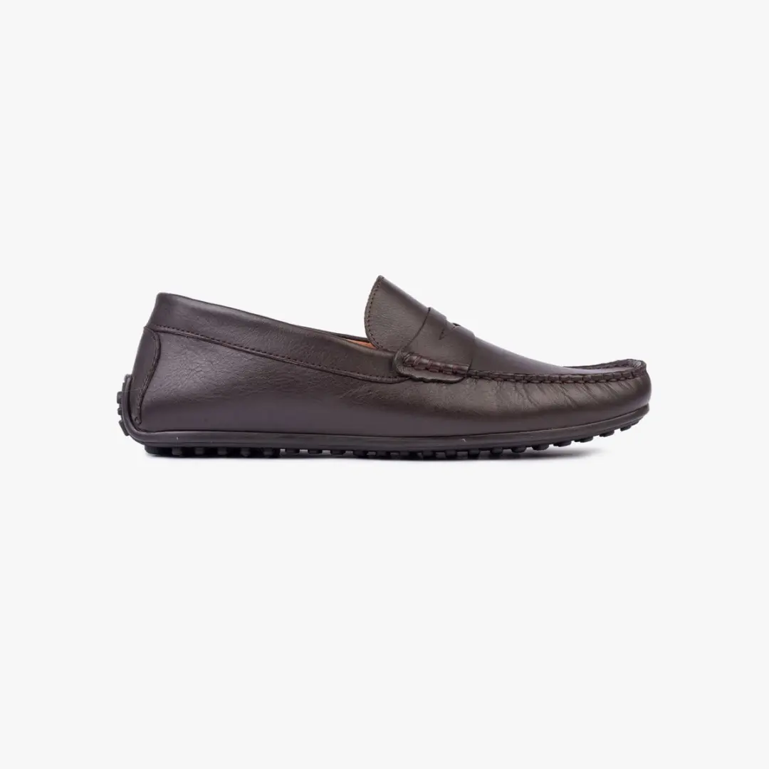 Omnio bjorn loafers heren donkerbruin leer