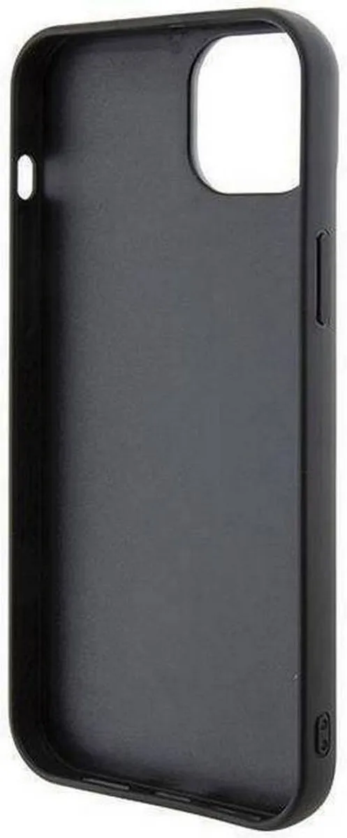 Ferrari Stitched Lines Back Case iPhone 15 Plus - Zwart