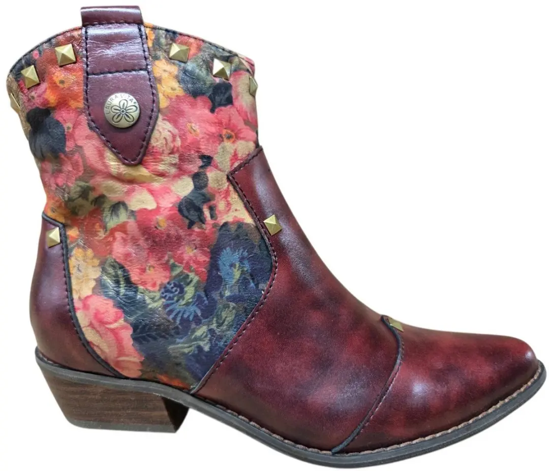 Laura Vita Hicnio 20 Bourgogne Cowboy Laarzen Bordeaux Leer Dames