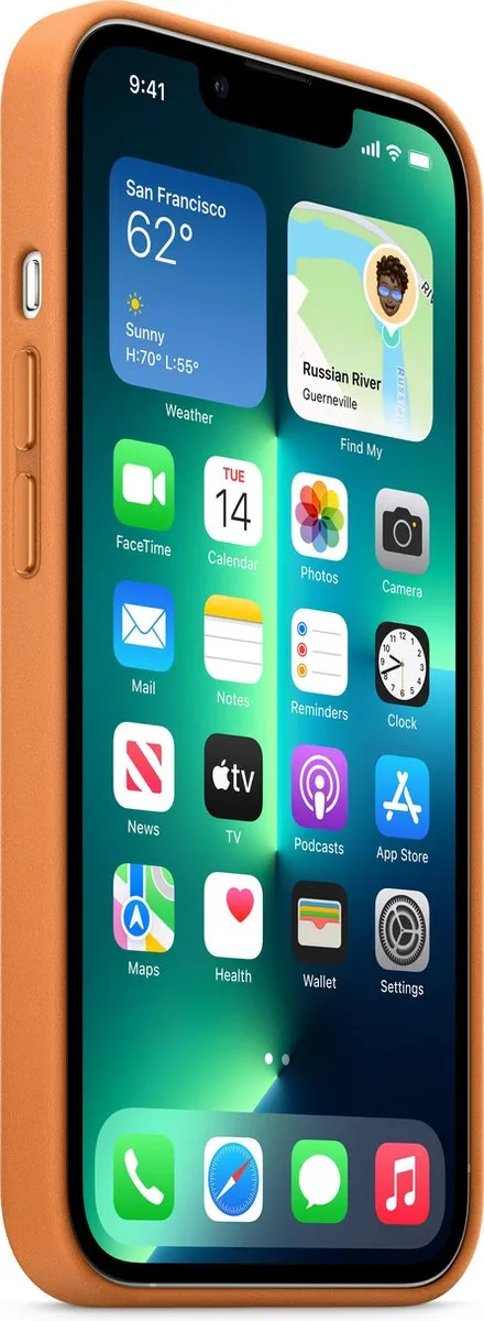 Apple MagSafe Leren Hoesje iPhone 13 Pro - Goudbruin