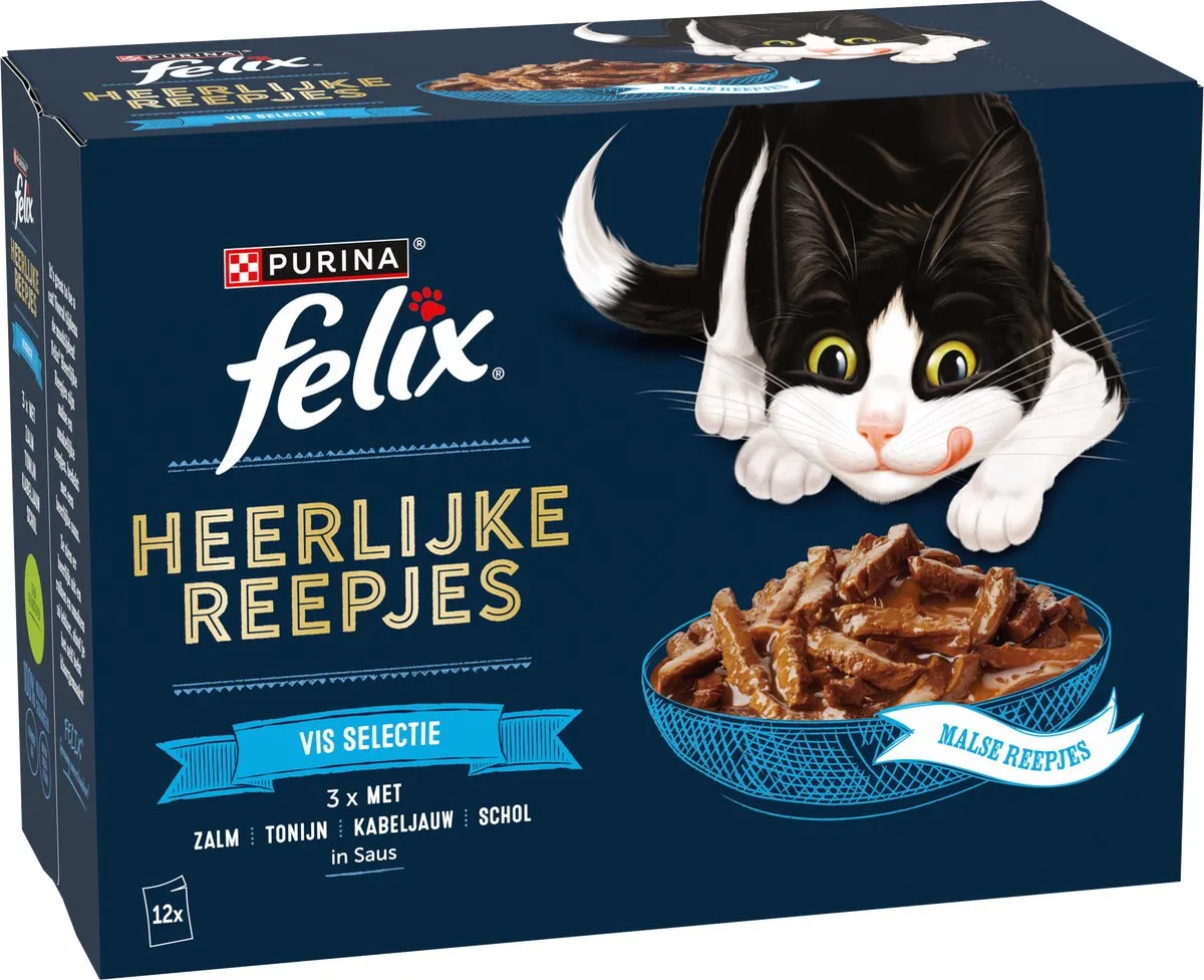 Felix Heerlijke Reepjes Vis Selectie Natvoer - 48 Stuks - afbeelding 6 van 6