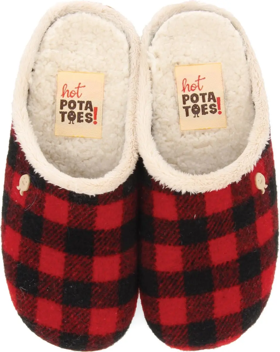 Hot Potatoes 64678 Teenslipper 34 - zwart/rood - afbeelding 4 van 6