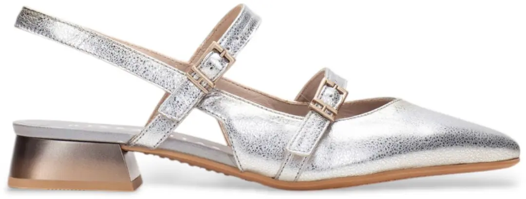 Hispanitas Zilveren Dali Leren Sandalen