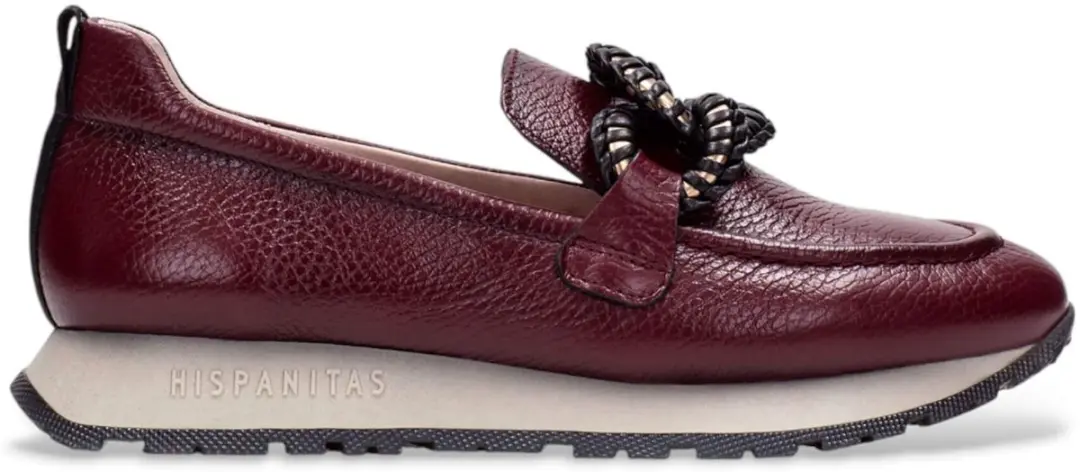 Hispanitas Leren mocassins Kansas Bolero bordeauxrood