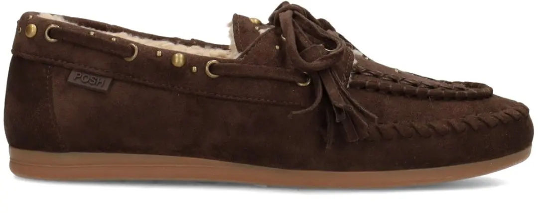 POSH by Poelman MAE Dames Loafers - Donker bruin - afbeelding 2 van 2