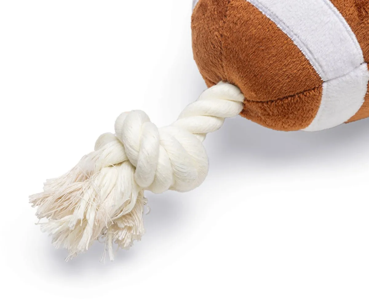 Beeztees Rugbybal Hondenspeelgoed M - Bruin