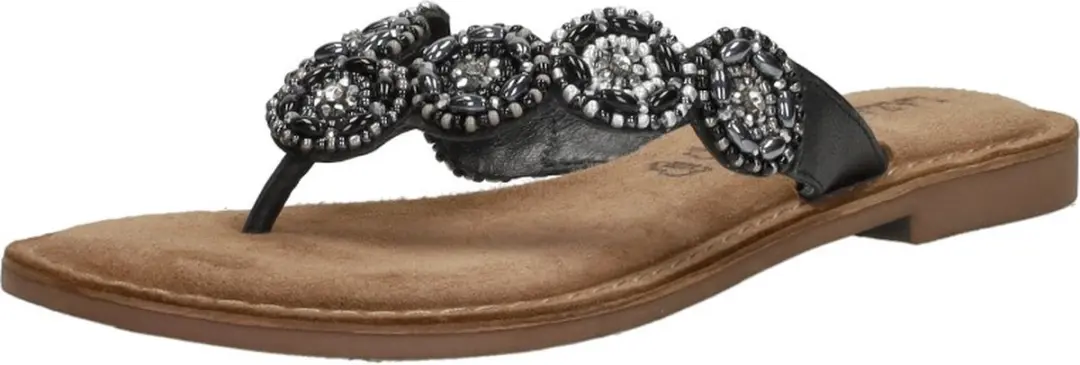 Lazamani - Soe Leren Dames Slippers Black - Maat 37 - afbeelding 4 van 6