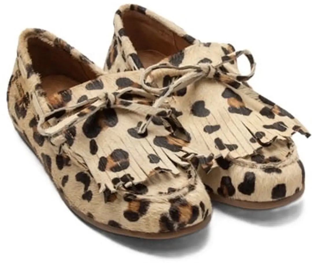 Lazamani hairy leren loafers met luipaardprint - afbeelding 2 van 2