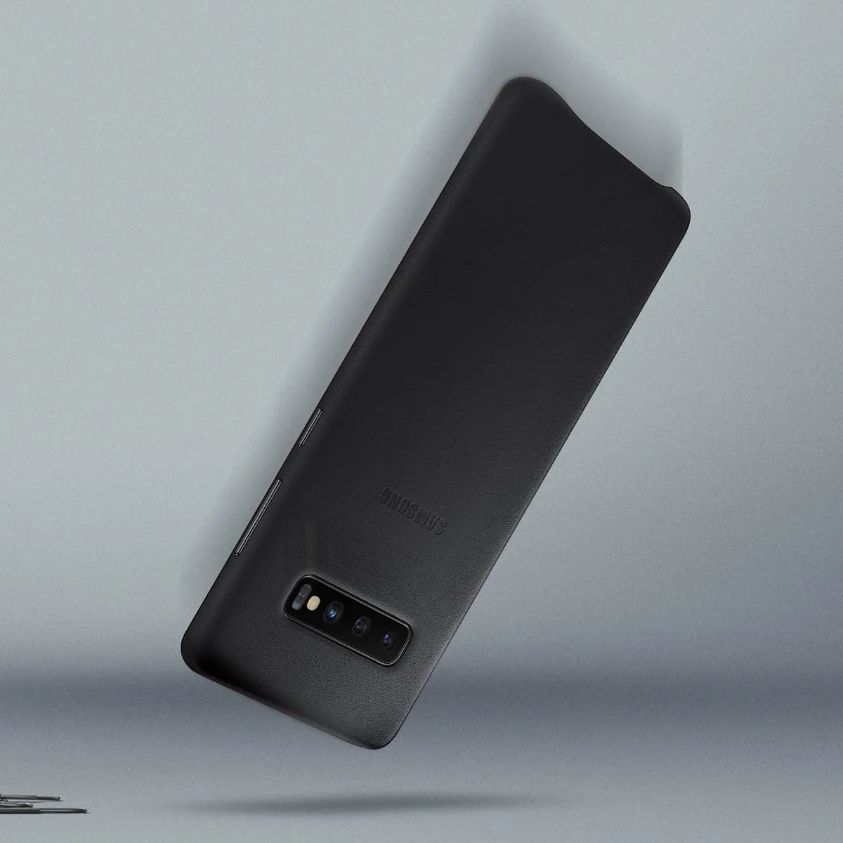 Samsung Lederen Cover Galaxy S10+ - Zwart