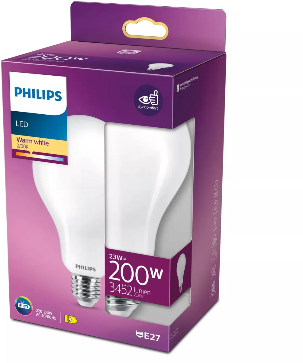 Philips LED E27 23W Warm Wit Mat - 2700K