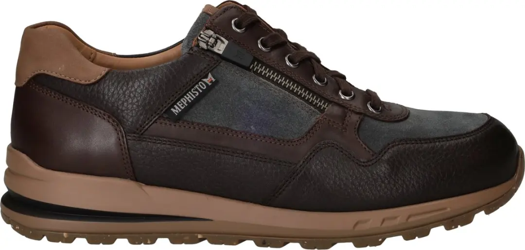 Heren Veterschoenen Mephisto Bardley Dark Brown Donkerbruin