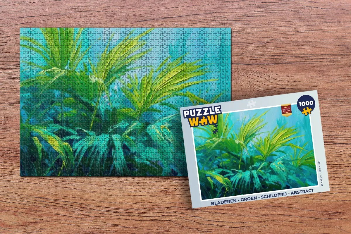 PuzzleWow Abstract Legpuzzel 1000 Stuks - Groen