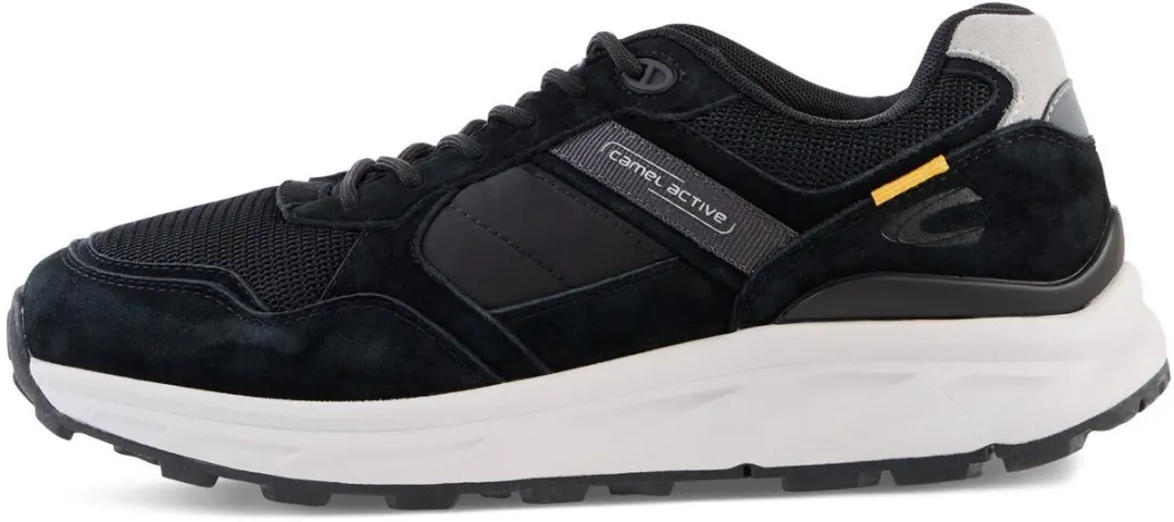 camel active Sneaker van nubuck en textielmix met comfortabele zool