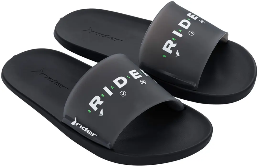 Rider Graphics Herenslippers Zwart-Wit - afbeelding 2 van 3