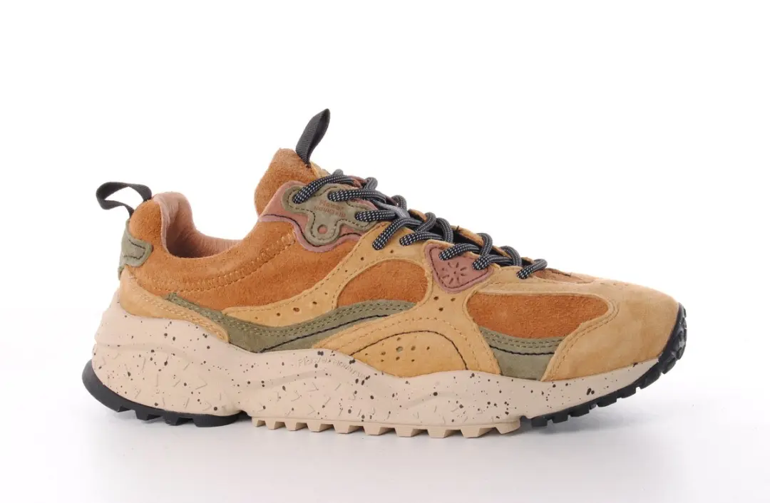 Flower Mountain heren sneakers WAVE naturel suède - afbeelding 2 van 2
