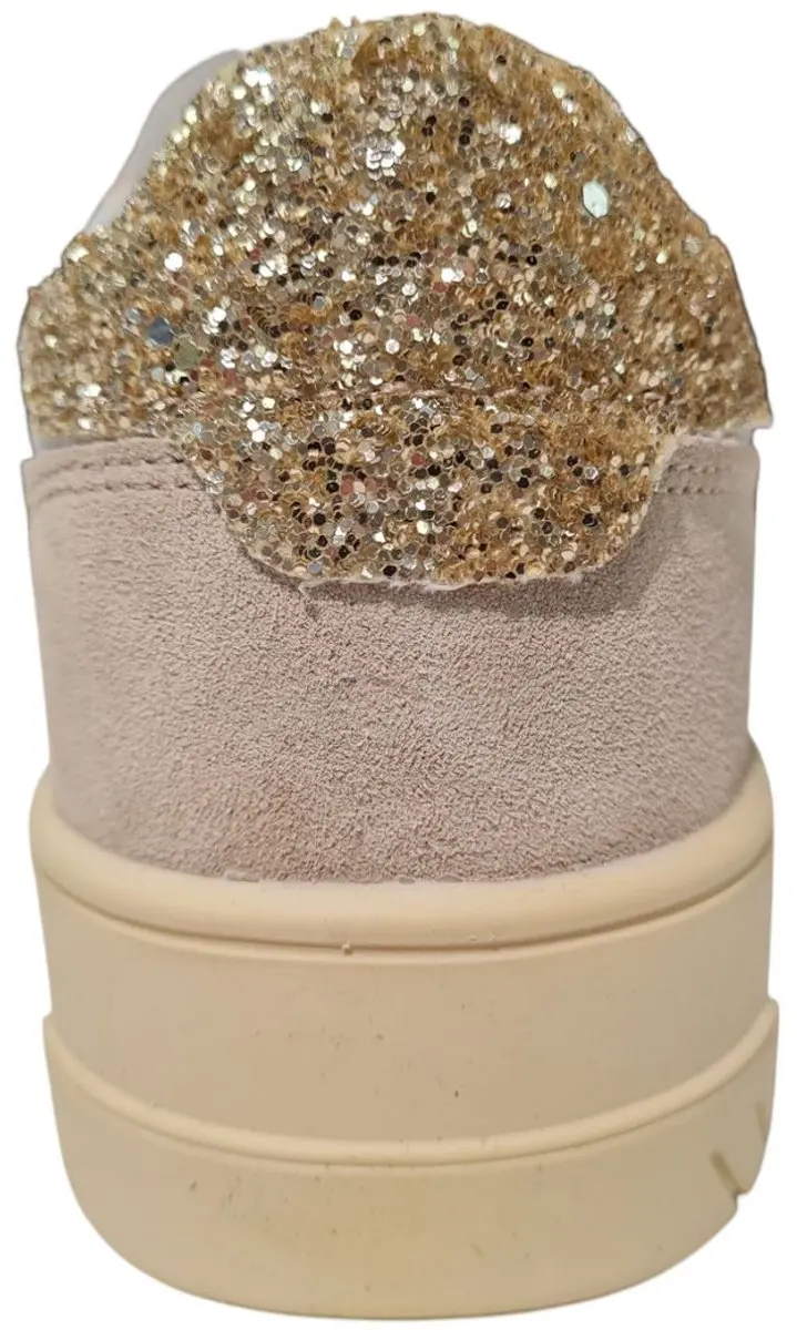 Victoria Seul Serraje & Glitter Dames Sneakers 1257119 - Wit-goud 39 - afbeelding 2 van 6