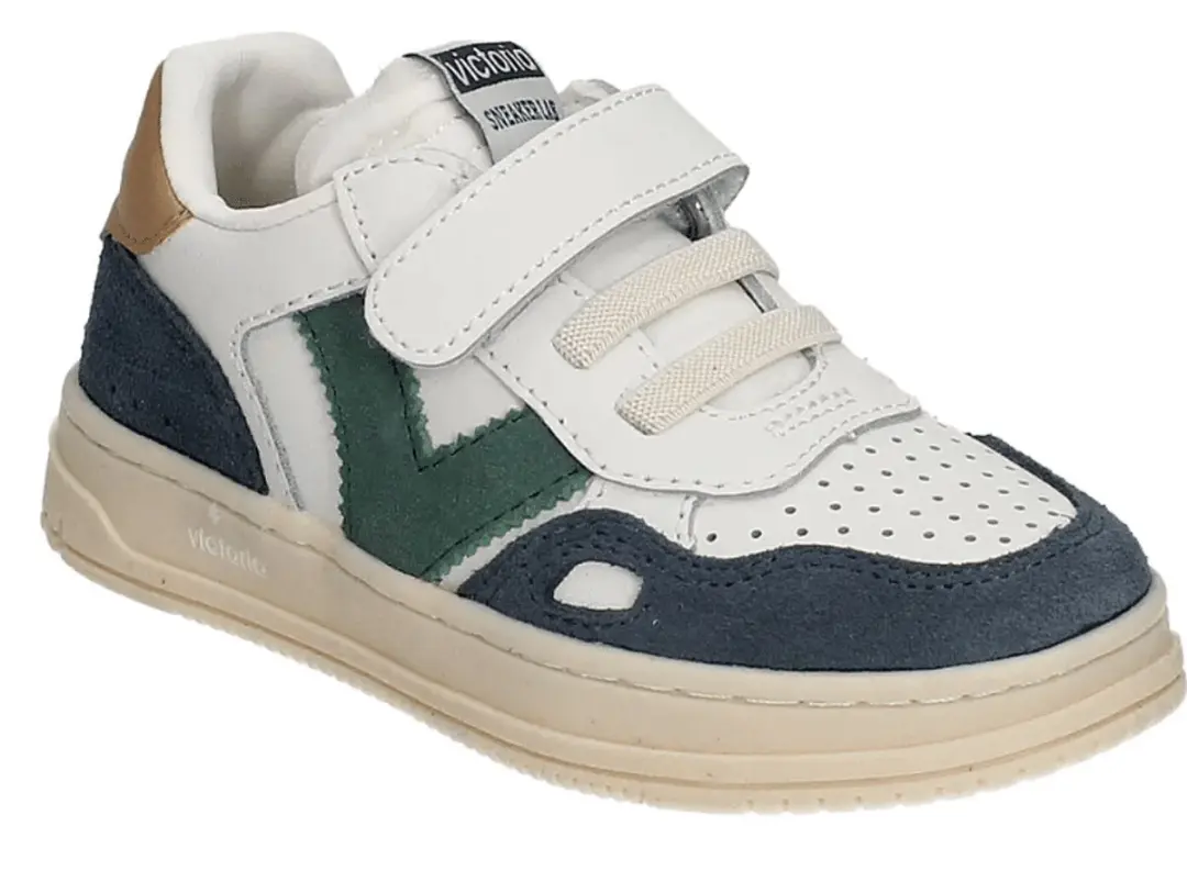 Victoria Jongenssneaker Wit/blauw | Maat: 33