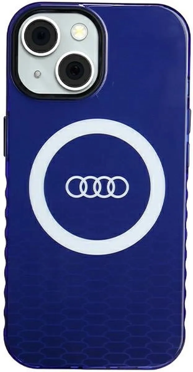 Audi IML Big Logo Hoesje - Blauw - iPhone 15 MagSafe