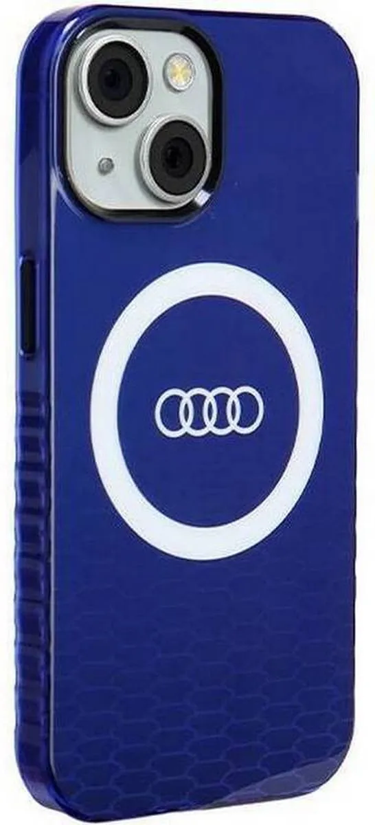 Audi IML Big Logo Hoesje - Blauw - iPhone 15 MagSafe