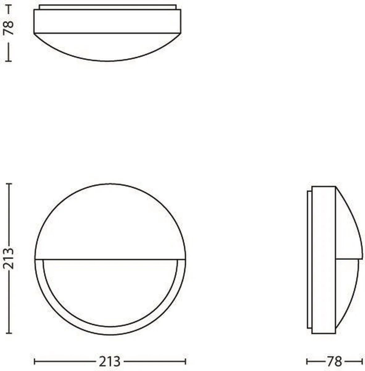 Philips Capricorn Muurlamp - Antraciet - Ø21,4cm - afbeelding 6 van 6