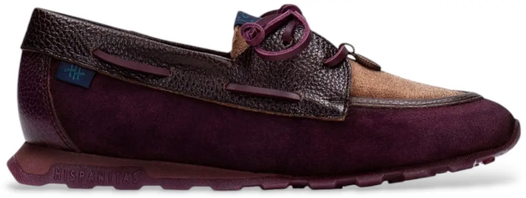 Hispanitas Zinnia bordeauxrode leren sneakers - afbeelding 2 van 2