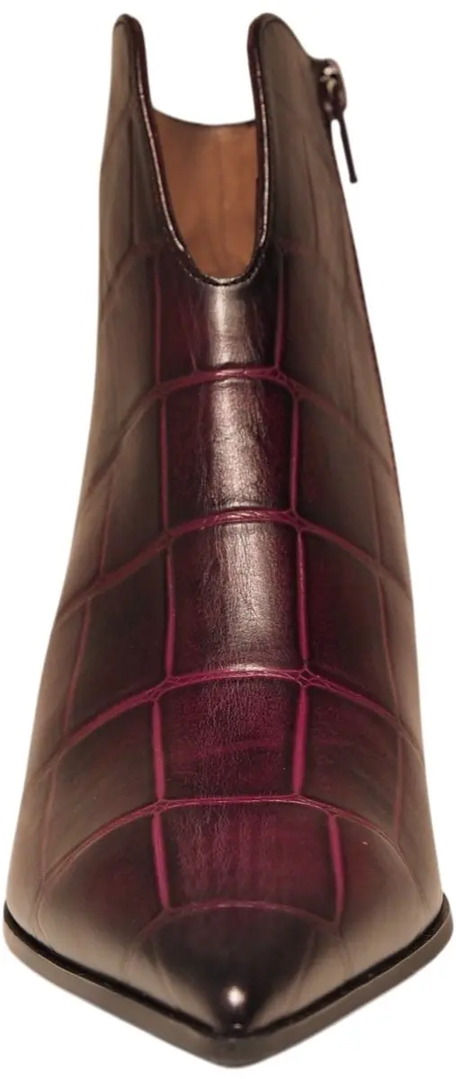 Hispanitas Paris Enkellaarzen Bordeaux croco - afbeelding 4 van 6